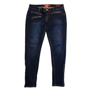 Lucky Brand Charlie Skinny 6/28x29 Blue Ankle Zip Midrise